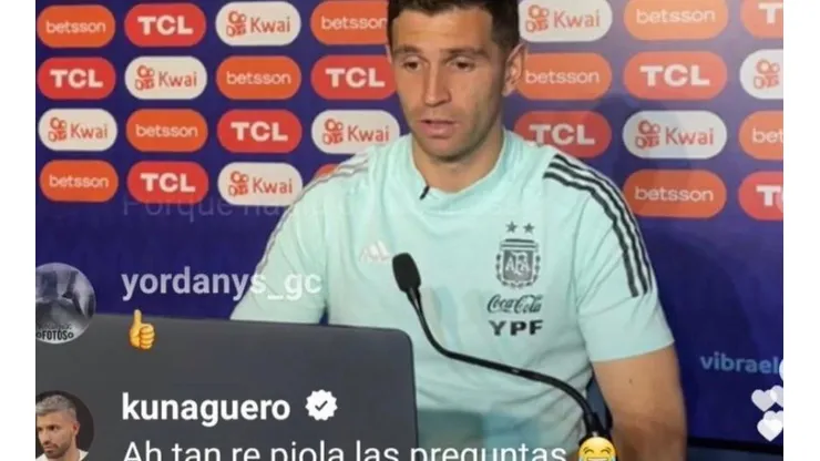 Alerta, intruso: el Kun Agüero se volvió a divertir en el vivo de Instagram de la Selección Argentina