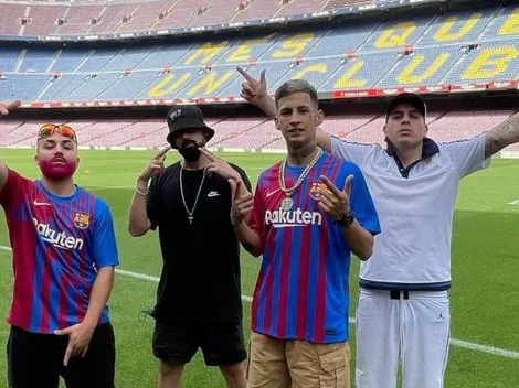 L-Gante pisó el Camp Nou y le mandó un mensaje a Messi antes del partido por Copa América