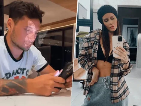 Video: la reacción de Mauro Zárate cuando Natalie Weber le preguntó qué estaba haciendo con el celular