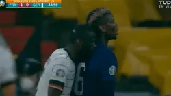 El momento de la mordida de Rudiger a Pogba.