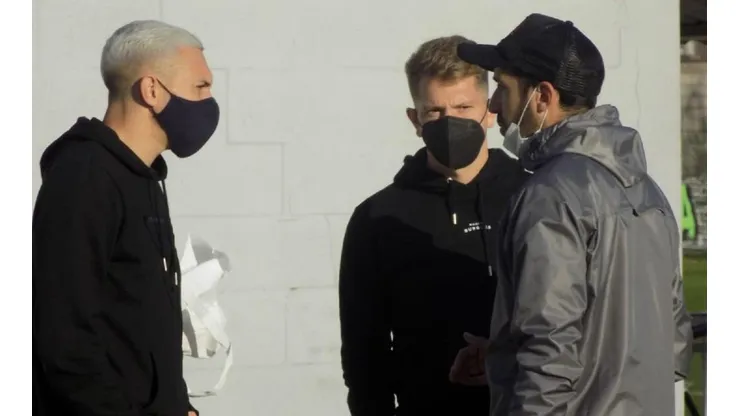 Rolón y Briasco diciéndole adiós a Huracán.
