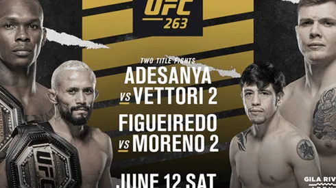 La pelea principal del UFC 263 será entre Israel Adesanya y Marvin Vettori por el título de peso mosca (Fuente: UFC)