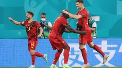 El festejo de los jugadores de Bélgica.