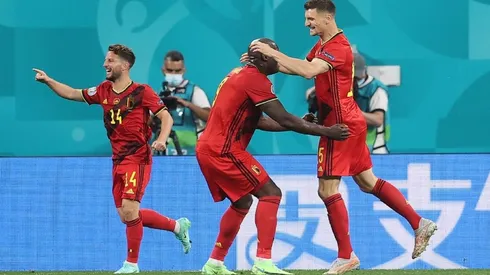 El festejo de los jugadores de Bélgica.