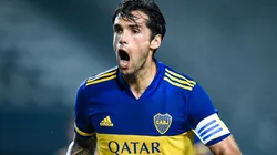 Emmanuel Más durante un partido de Boca.