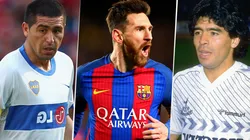 Lionel Messi, Juan Román Riquelme y Diego Maradona son los tres jugadores con más Premios Olimpia de Plata al Futbolista del Año (Fuente: Getty Images)