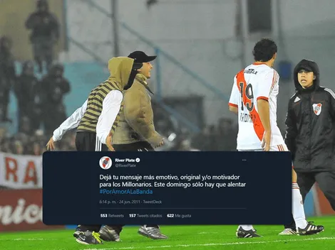 A 10 años del descenso: el día que River le pidió aliento a su gente en Twitter