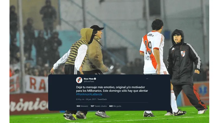 A 10 años del descenso: el día que River le pidió aliento a su gente en Twitter