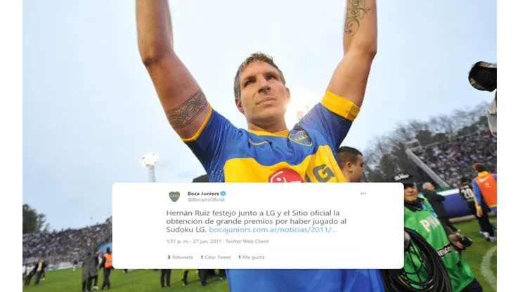 Totalmente fuera de contexto: el primer tuit de Boca tras el descenso de River