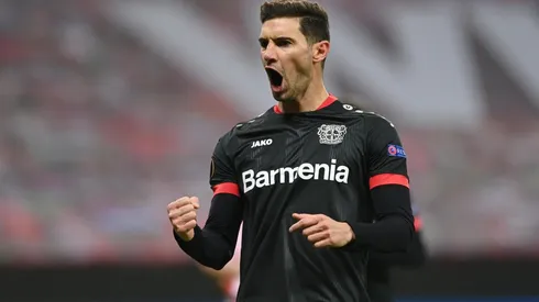 Lucas Alario en Bayer Leverkusen.