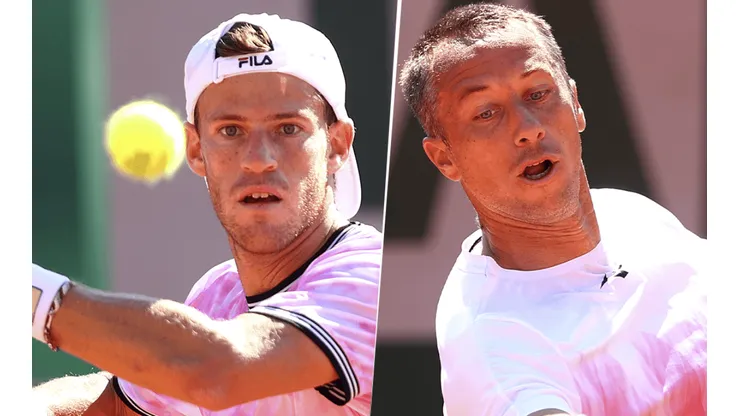 Diego Schwartzman vs. Phillipp Kohlschreiber por el Roland Garros (Foto: Getty Images).