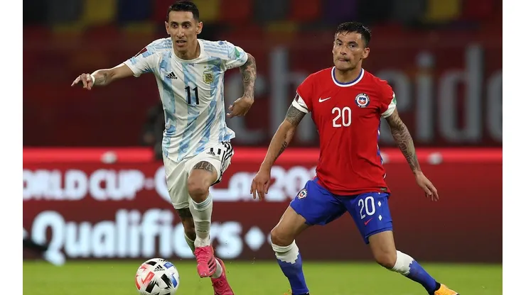 Ángel Di María salió sustituido a los 61' por Julián Álvarez.