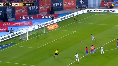 El gol de penal de Lionel Messi.