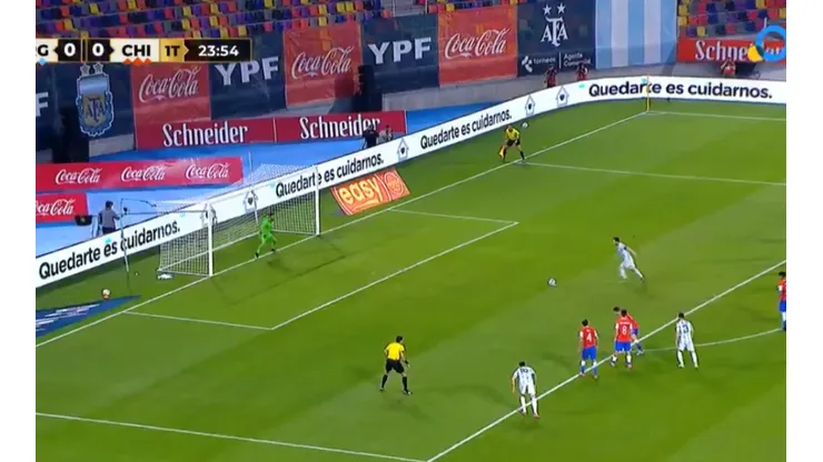 El gol de penal de Lionel Messi.