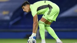 Esteban Andrada en el arco de Boca.