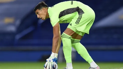 Esteban Andrada en el arco de Boca.