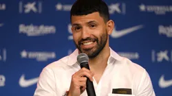 Sergio Agüero en conferencia de prensa.