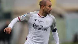 Rodrigo Palacio durante un partido de Bologna.