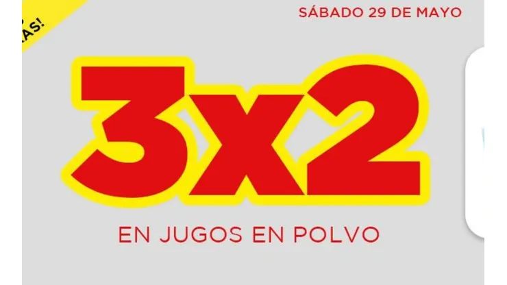 Sólo por hoy en Supermercado Día: 3 x 2 en jugos y más