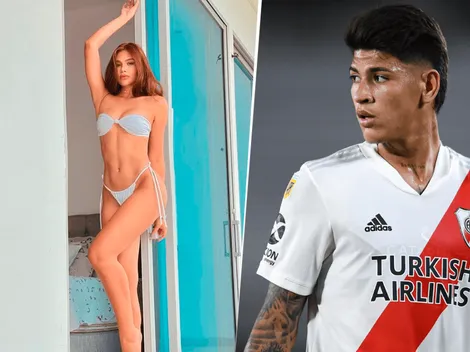 Foto: Carrascal está jugando mal en River, pero volvió con su novia