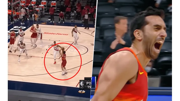 Video: Campazzo metió un triplazo ante Portland y lo gritó como un gol
