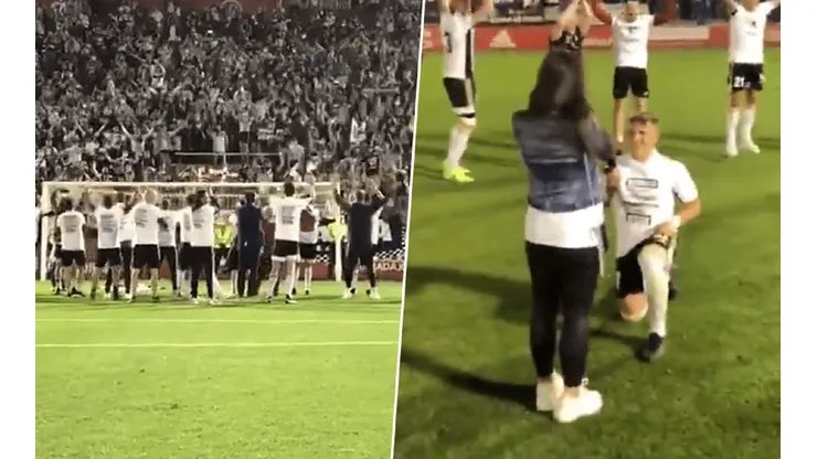Dos momentos muy diferentes pero inolvidables tuvieron lugar en el partido.