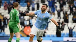 El festejo para la historia. El Kun Agüero, histórico.