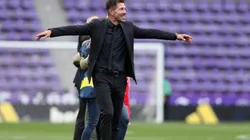 Diego Simeone celebrando el título de LaLiga con Atlético de Madrid.