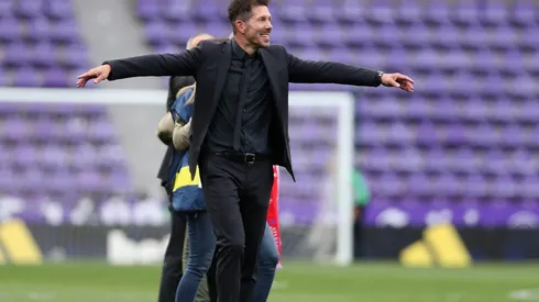 Diego Simeone celebrando el título de LaLiga con Atlético de Madrid.