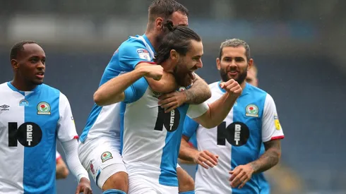 Ben Brereton festejando un tanto en Blackburn Rovers.
