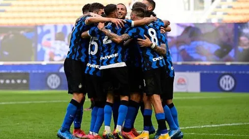 El festejo del Inter en la goleada 5 a 1