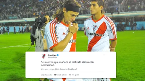 El tuit de la cuenta oficial de River apenas descendió