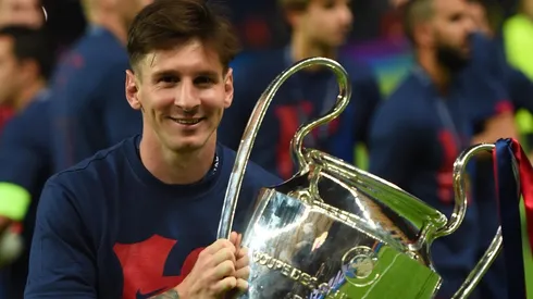 Lionel Messi con la Champions League en 2015.