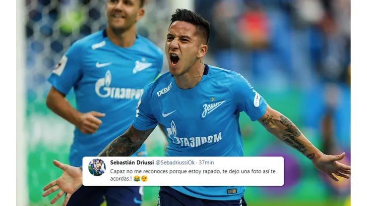 Sebastián Driussi domó a un hincha de Boca en Twitter: “Te dejo una foto”