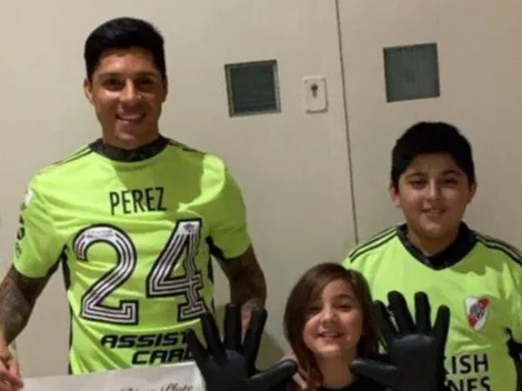 Foto: Enzo Pérez se llevó practicamente todo del vestuario de River