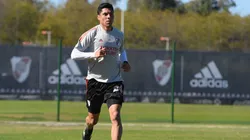 Enzo Pérez se puso los guantes y fue el arquero de River en la práctica