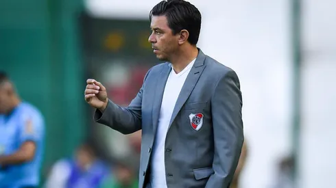 Marcelo Gallardo durante un partido de River.