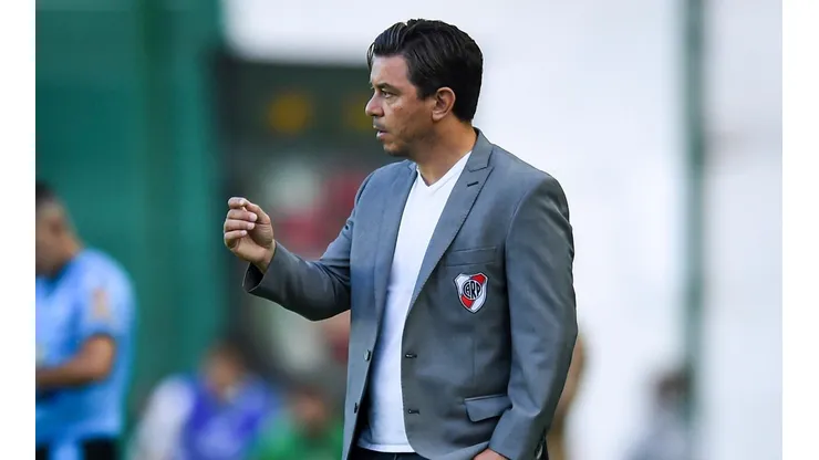 Marcelo Gallardo durante un partido de River.