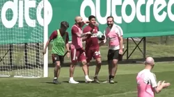 Video viral: así atajaba Enzo Pérez en los entrenamientos informales de River