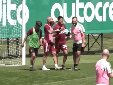 Video viral: así atajaba Enzo Pérez en los entrenamientos informales de River