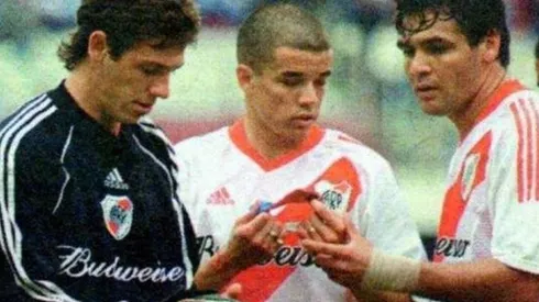 Martín Demichelis, el último jugador que fue al arco en River.