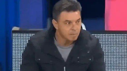 Marcelo Gallardo en el penal de Edwin Cardona.