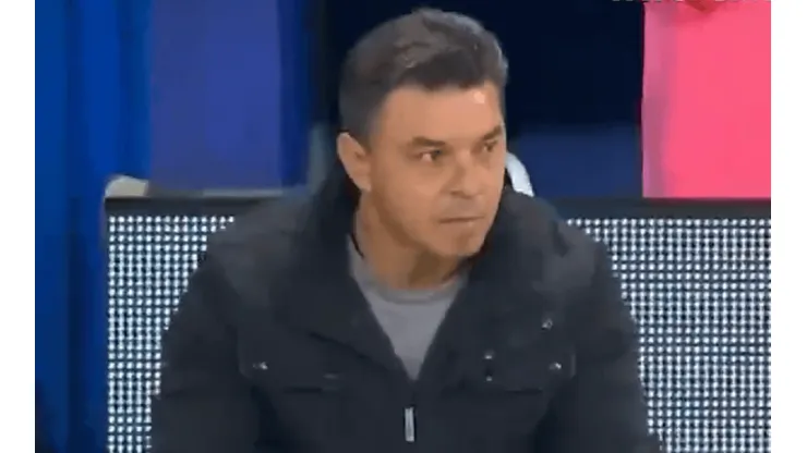 Marcelo Gallardo en el penal de Edwin Cardona.