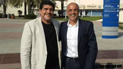 Daniel Arcucci junto a Diego Maradona.
