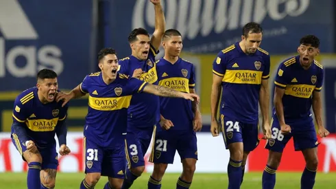 El festejo en la definición por penales ante River.