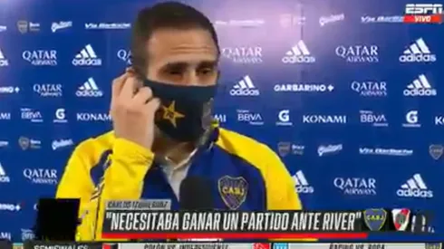 Carlos Izquierdoz luego del partido.