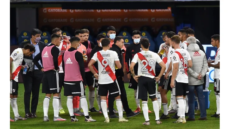 Foto de los jugadores de River con Gallardo.