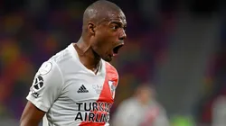 Nicolás De La Cruz gritando un gol en River.