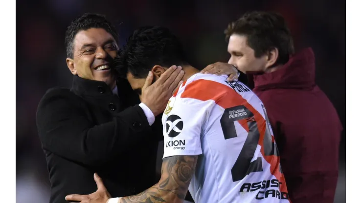La alegría de River en uno de los cruces recientes.