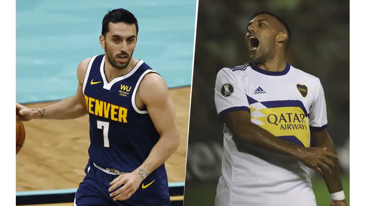 Como en La Bombonera: Wanchope fue a ver a Campazzo vestido de Boca